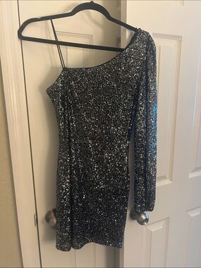 altar'd state one shoulder dress Altard State Black One Sleeve Sola Dress